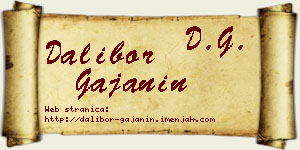 Dalibor Gajanin vizit kartica